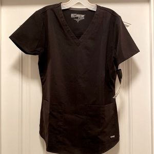 Grey’s Anatomy Black Scrub Top Medium